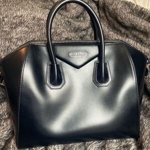 Givenchy Antigona Black Medium Gloss Calfskin Bag